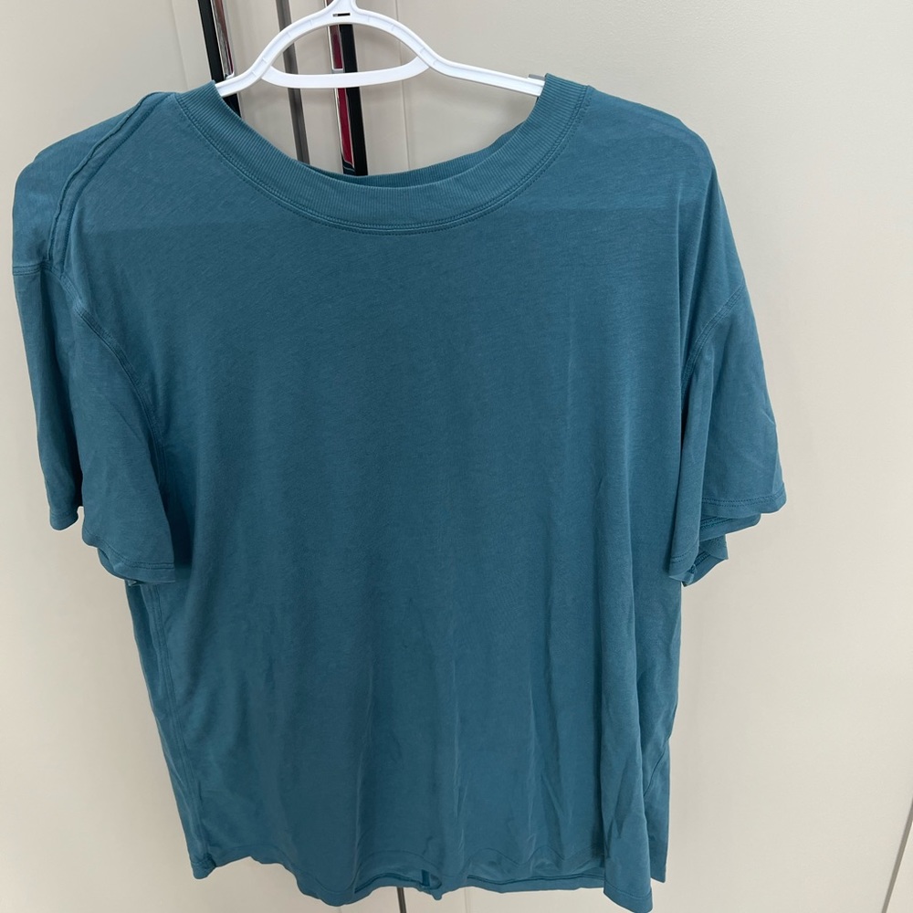 lululemon all yours cotton T-shirt teal size 12